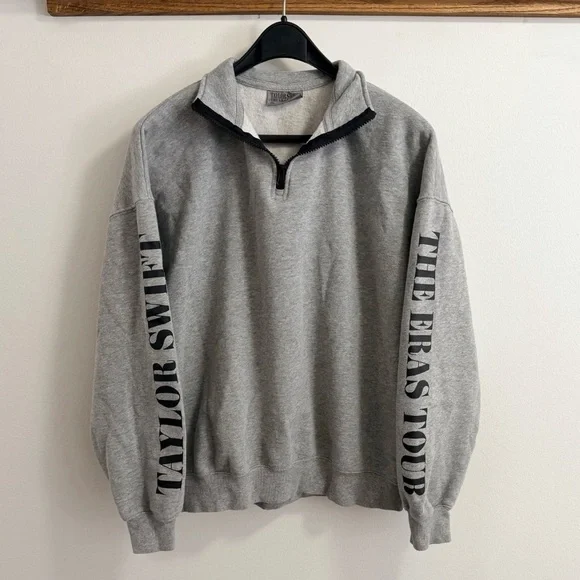 Taylor Swift Quarter Zip Sweatshirt Pullover The Eras Tour Official Merch Small - Picture 3 of 6